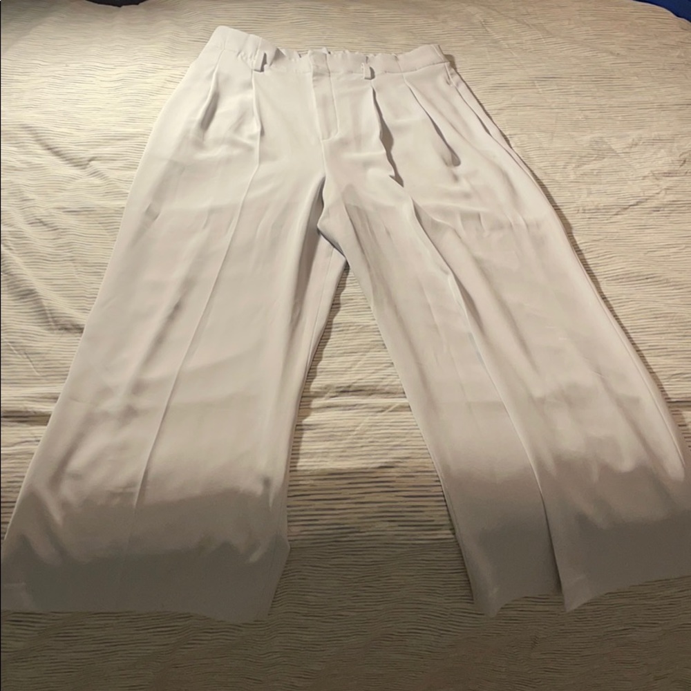 Light blue cropped Uniqlo trousers